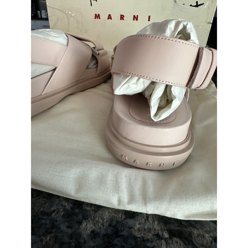 MARNI Criss Cross Sandals shoes FBMS005201 leather Pink Women size 36 Us 6 - Picture 10 of 16